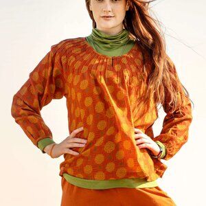 “Gjusta” blouse in organic cotton | Henna | New